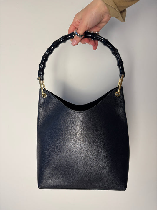 Gucci Bamboo Leather Hobo Bag — Late 1990s to Early 2000s