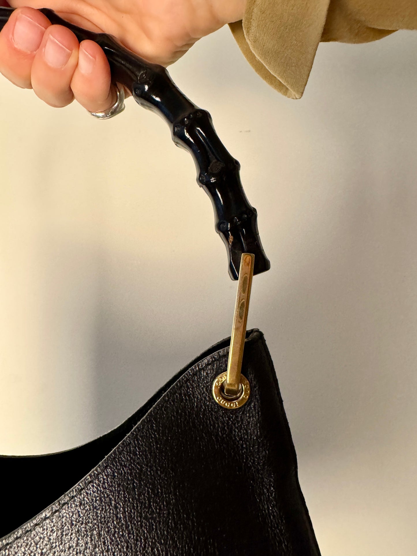 Gucci Bamboo Leather Hobo Bag — Late 1990s to Early 2000s