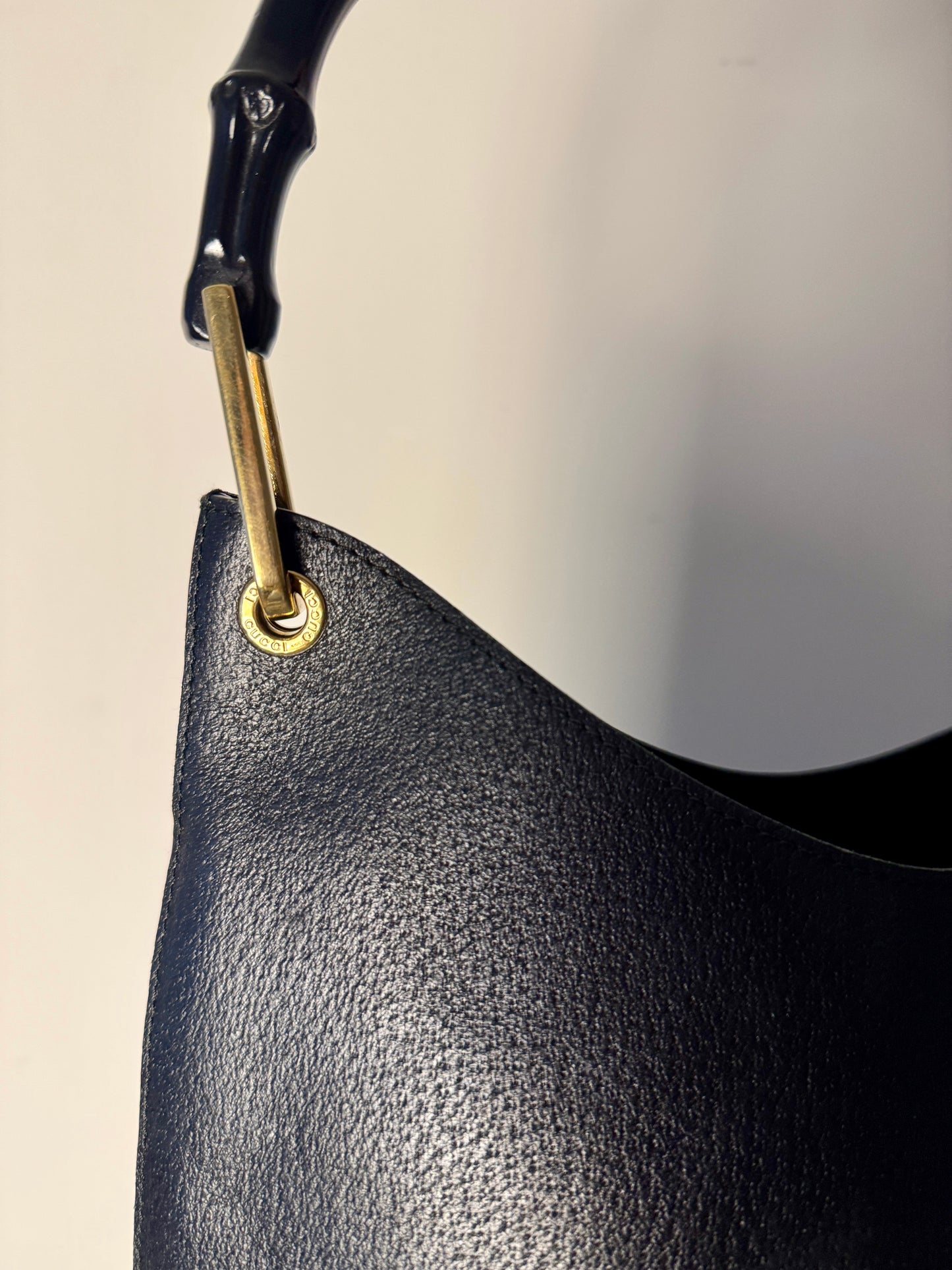 Gucci Bamboo Leather Hobo Bag — Late 1990s to Early 2000s