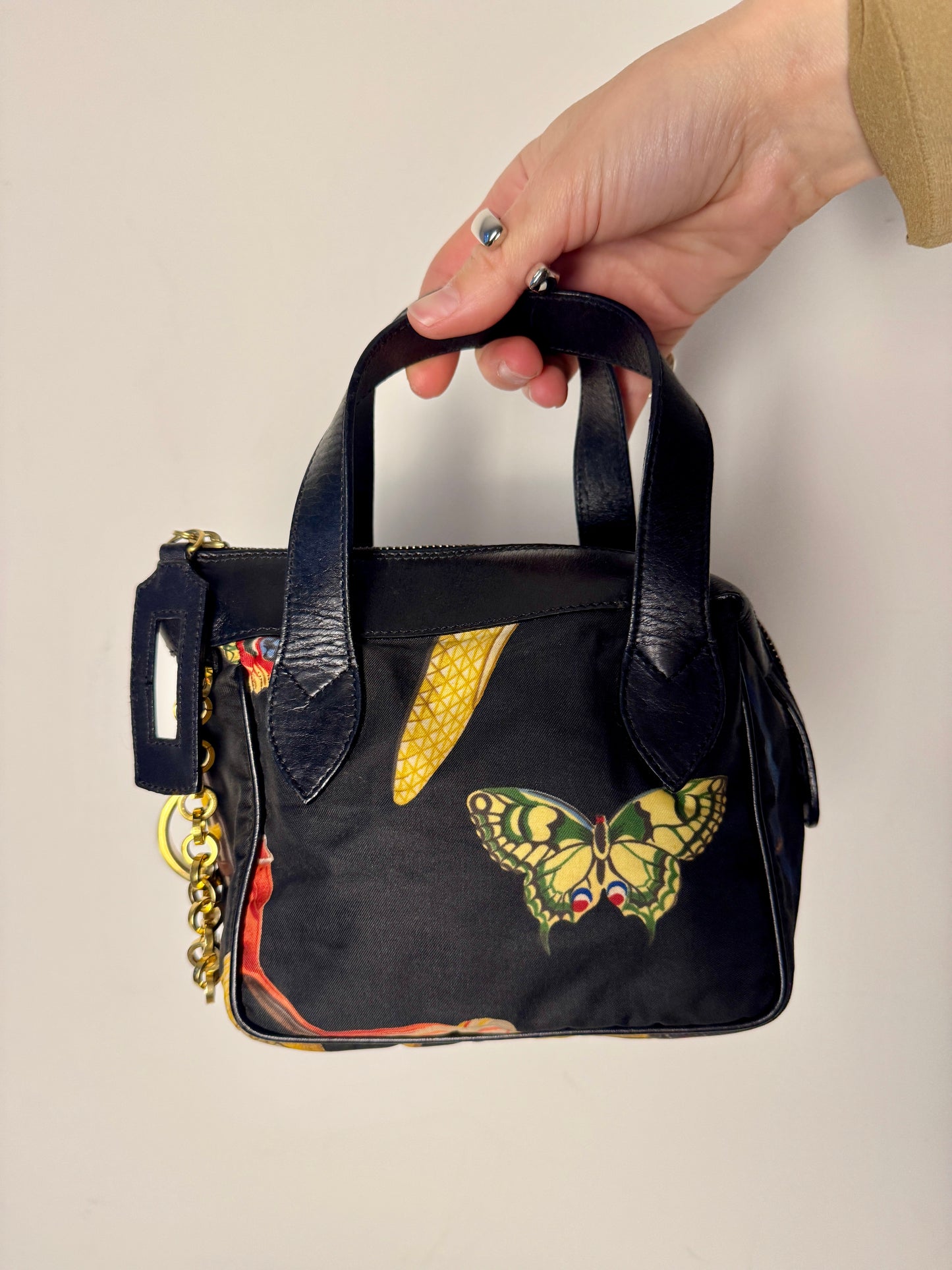 Salvatore Ferragamo Butterfly Print Mini Bag — Early 2000s
