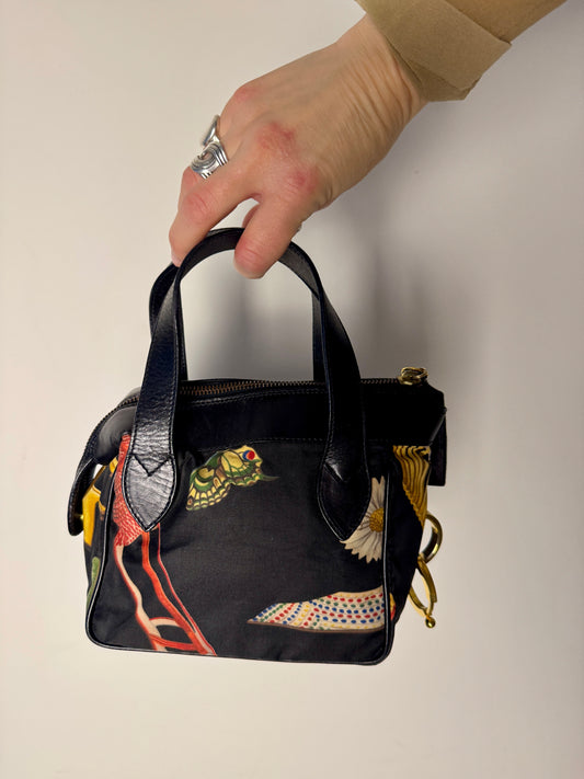 Salvatore Ferragamo Butterfly Print Mini Bag — Early 2000s