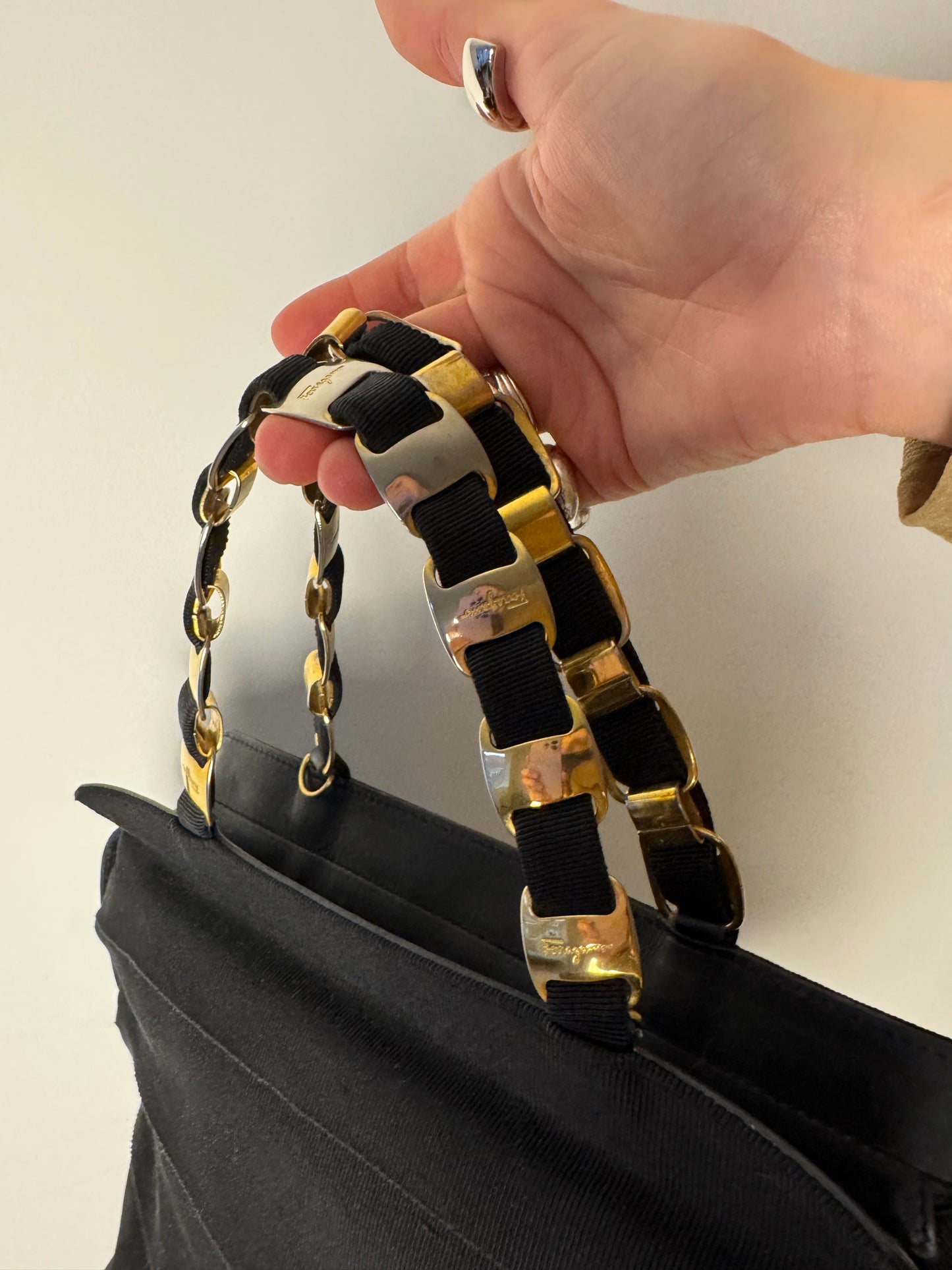 Salvatore Ferragamo Vara Chain Handbag — Late 1990s / Early 2000s