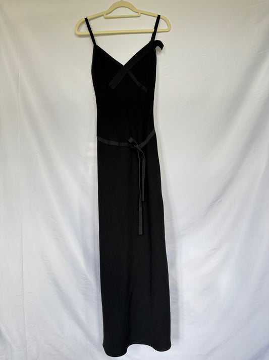 Moschino Black Grosgrain Slip Dress