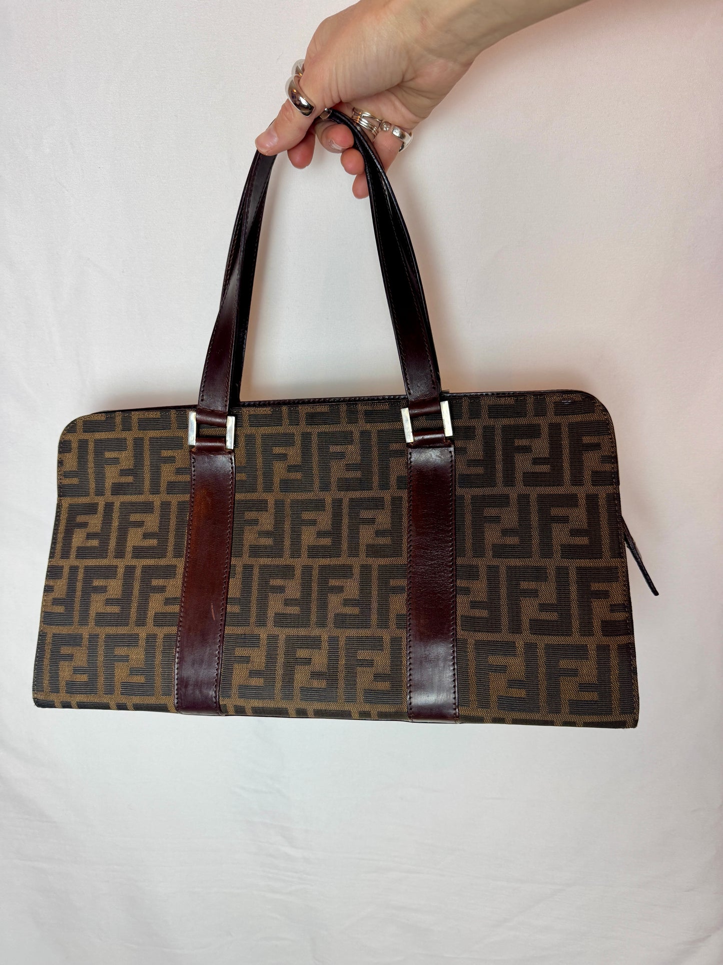 Fendi Zucca Canvas Top Handle Bag — Late 1990s / Early 2000s