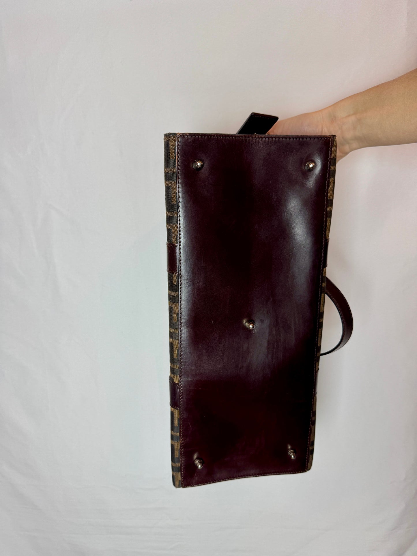 Fendi Zucca Canvas Top Handle Bag — Late 1990s / Early 2000s