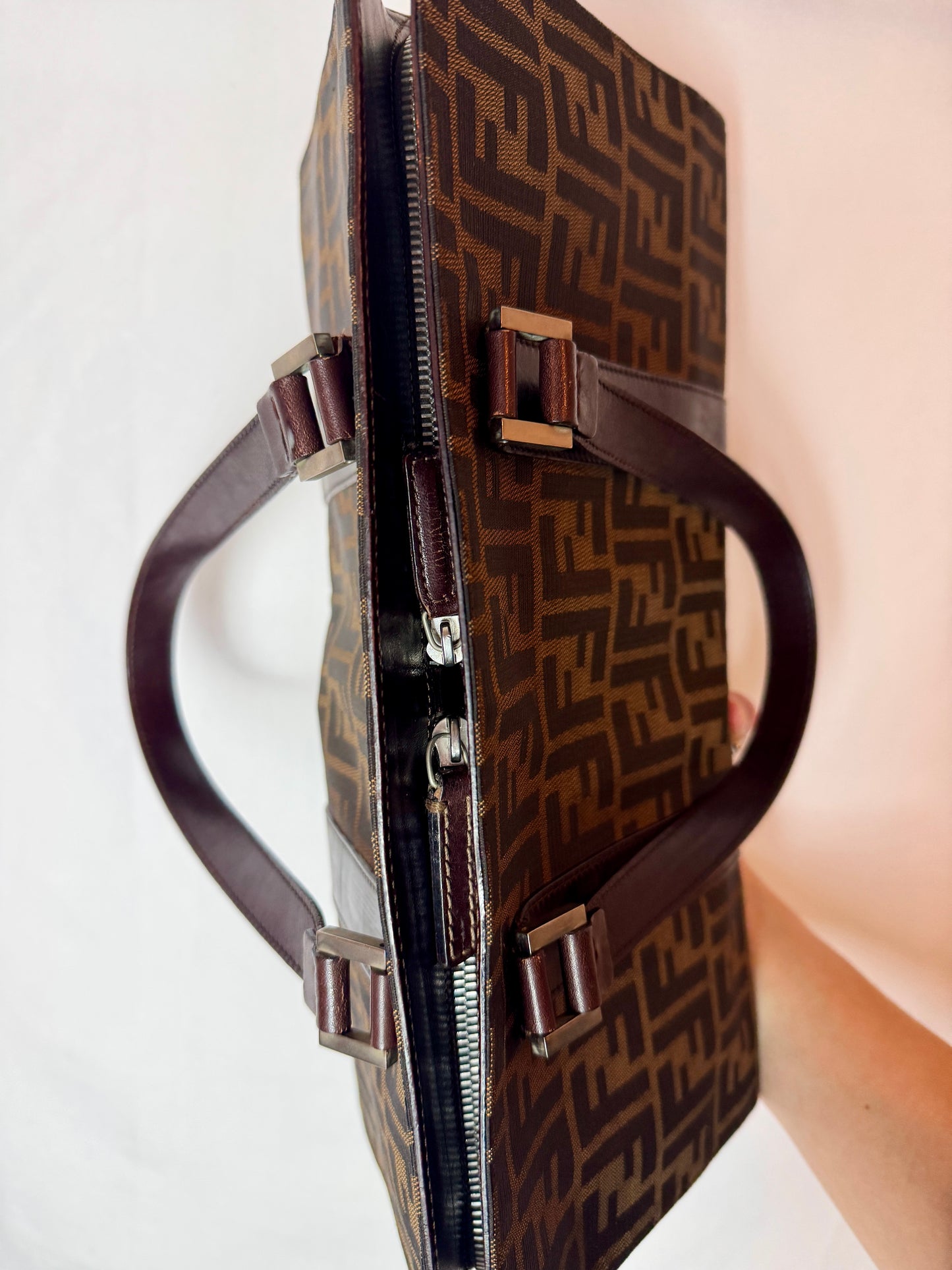 Fendi Zucca Canvas Top Handle Bag — Late 1990s / Early 2000s