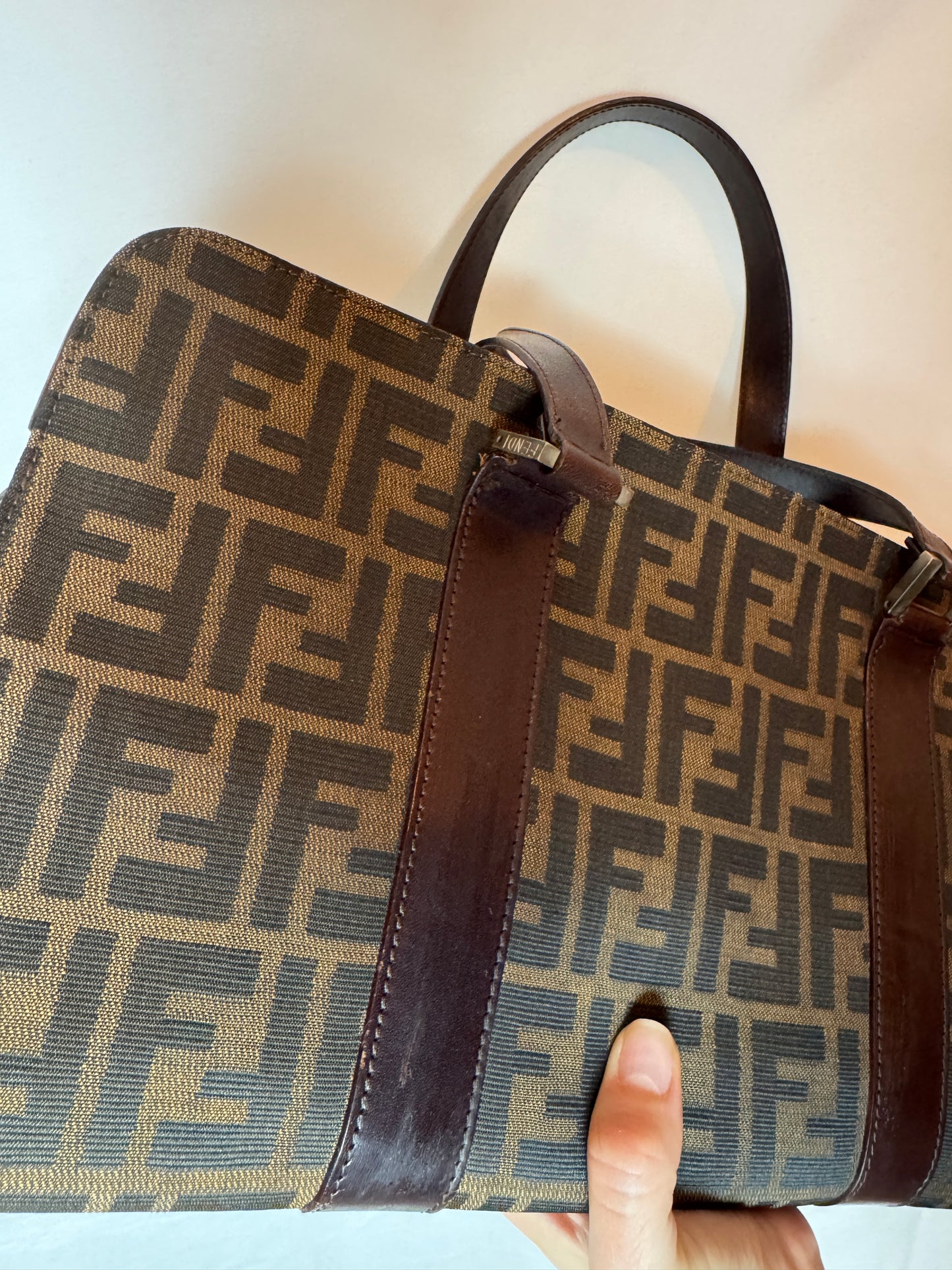 Fendi Zucca Canvas Top Handle Bag — Late 1990s / Early 2000s