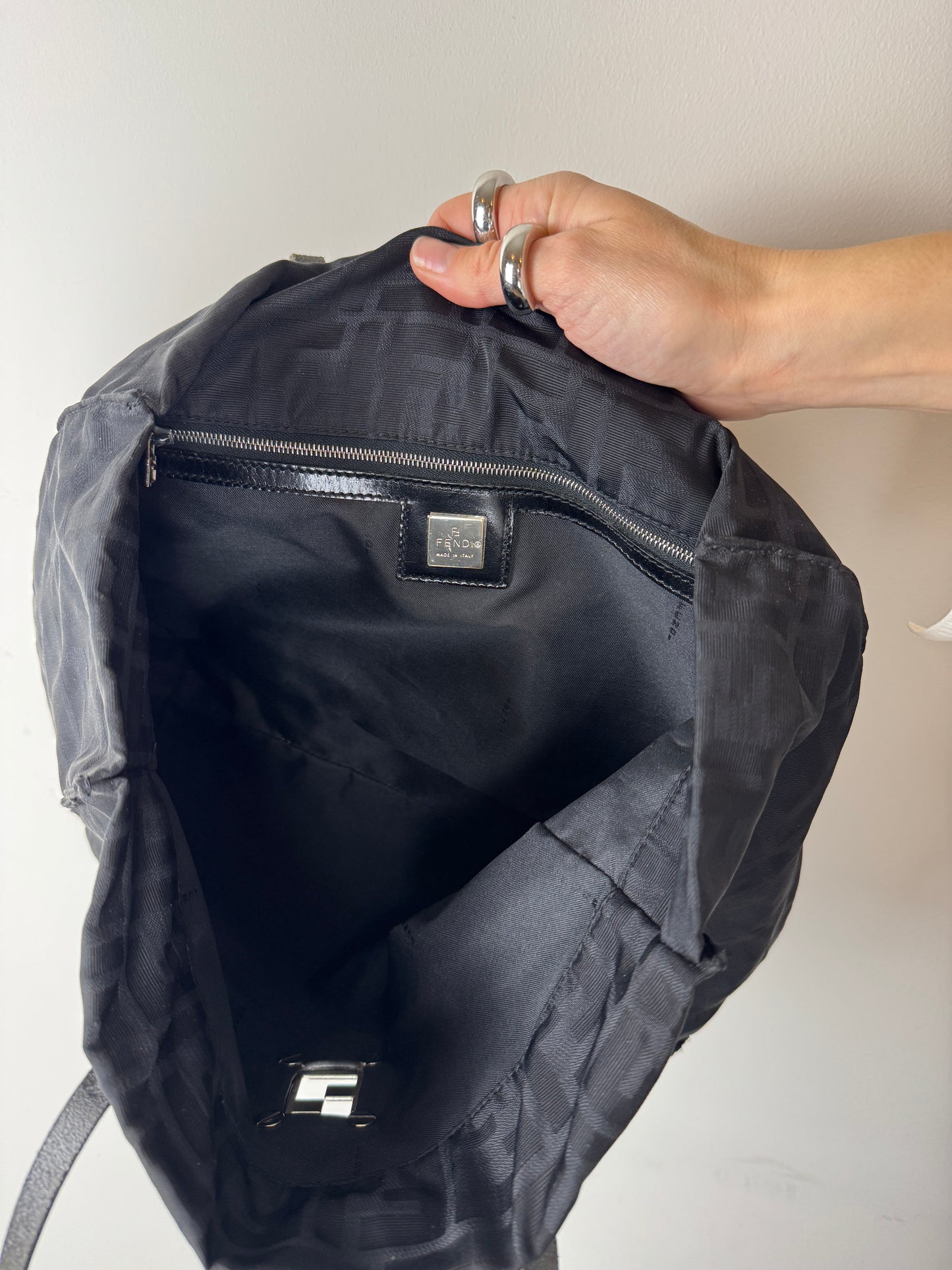 Fendi Zucca Nylon Tote Bag — Late 1990s to Early 2000s