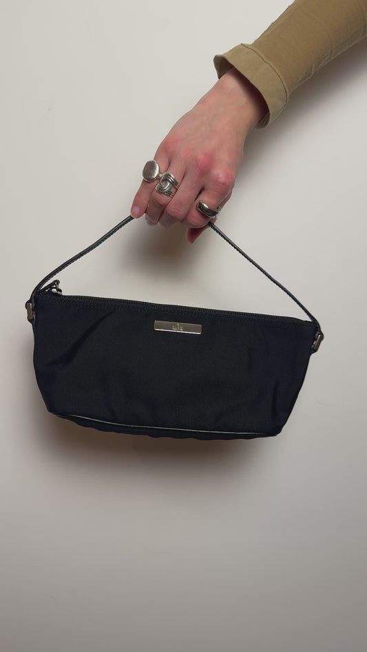 Gucci Black Canvas Boat Pochette — Early 2000s