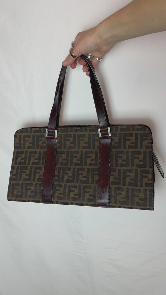 Fendi Zucca Canvas Top Handle Bag — Late 1990s / Early 2000s